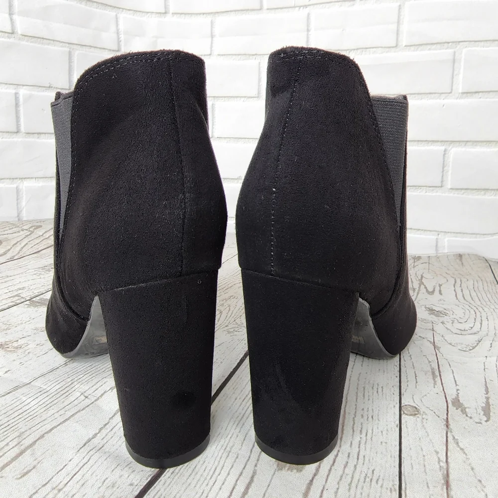 Marc Fisher Kalita Women's Ankle Boot Heels Slip On Pointed Toe Black - Picture 6 of 14